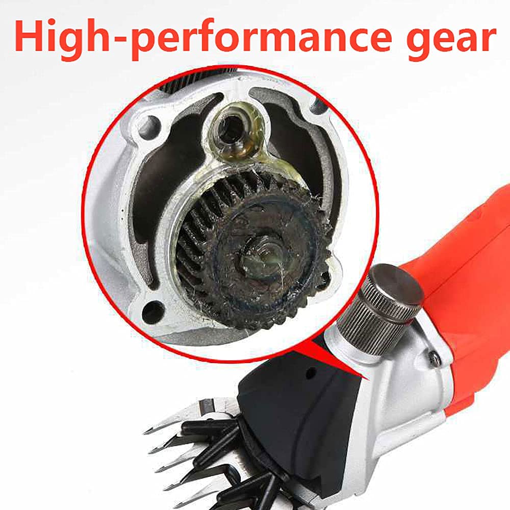1200W Sheep Shears Electric Clipper 6 Speed Shearing Hand Piece Cutter Grooming Farm Pet Supplies Livestock for Goats, Alpaca, Sheep Hair Trimming Grooming
