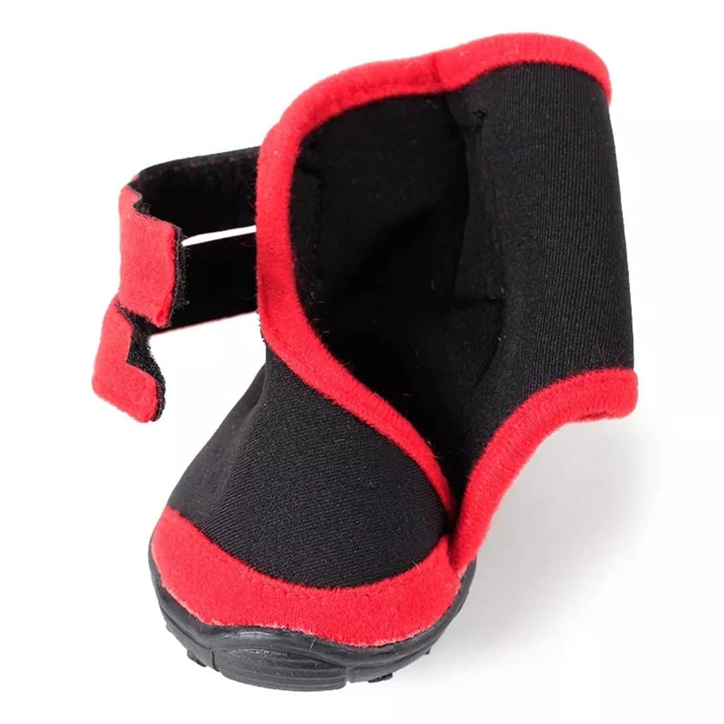 4pcs/Set Dog Boots Waterproof Shoes for Dogs with Rugged Anti-Slip Sole for Small Medium Large Dog Outdoor Pet Supplies (Blue M code)