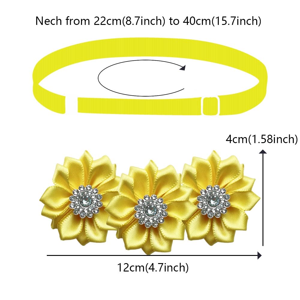 50/100pcs Dog Bow Tie Lots Flower Collar Diamod Accessories Small Dogs Cat Puppy Bowtie Bowties Pet Supplies
