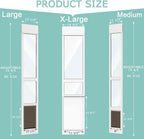 Aluminum Dog Door for Sliding Glass Door, Large