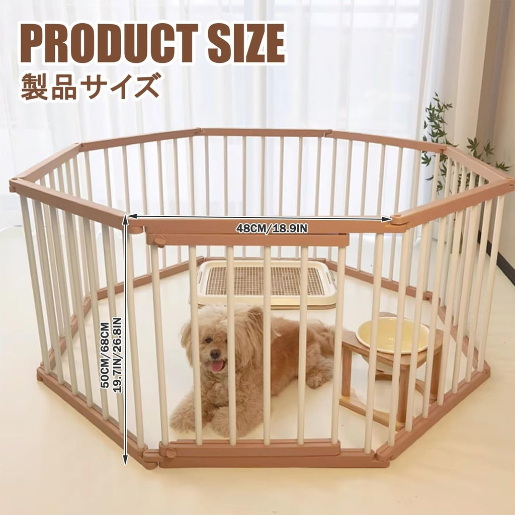 Animal Barrier Fence Pet Playpen Dog Fence Pet Exercise Pen Portable Puppy Play Pen Lightweight Dog Playpen Indoor/Outdoor Dog Playpen 6 Panels Medium Animals House Supplies(12-pack,50CM/19.7
