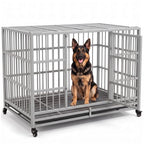 54" Heavy Duty Dog Crate, Indestructible Kennel for Giant Dogs