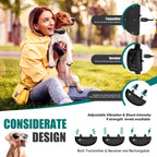 ABHY Wireless Dog Collar Fence System, Electric Fence for Dogs, Waterproof Perimeter Dog Collar Remote Training Collar with Wireless Adjustable Vibration & Shock，Suitable for Large and Medium Dogs