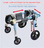 Adjustable Dog Wheelchair - 4-Wheel Mobility Aid for Disabled, Elderly, or Recovering Dogs - Lightweight & Durable Pet Support Cart,XXL
