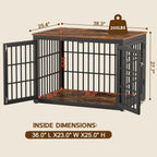 38" Heavy Duty Dog Crate Furniture for Large and Medium Dogs