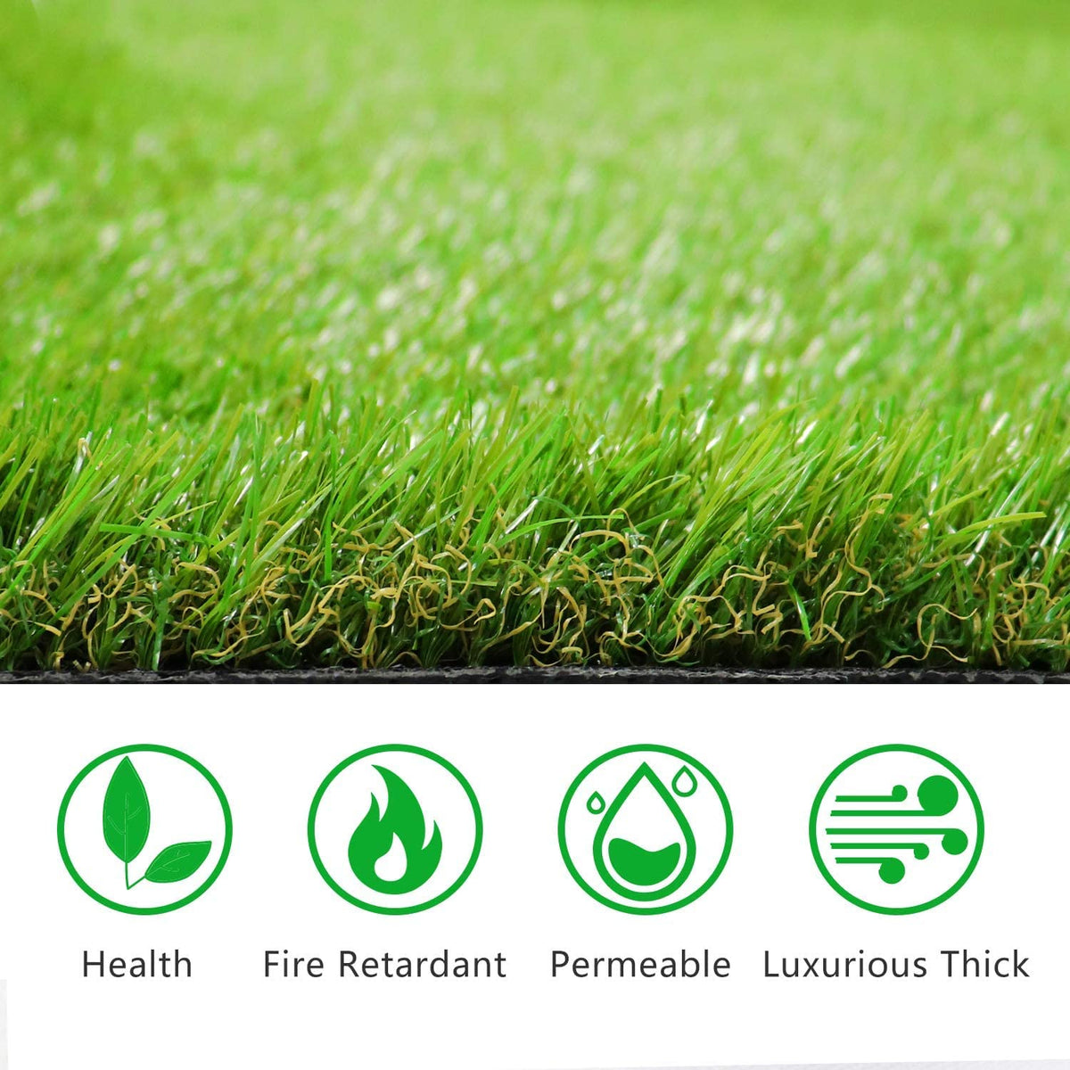 Artificial Grass for Dogs Indoor Outdoor Rug Carpet Customized Sizes Fake Grass for Pets, Realistic Artificial Turf Rug for Patio, Blade Height 1.38 Inch 6Feet X 48Feet