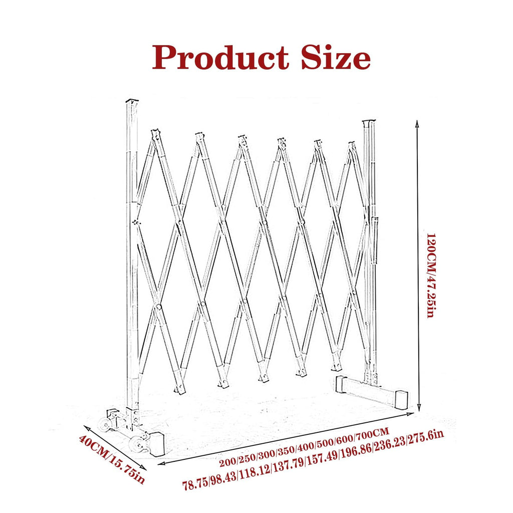 Adjustable Retractable Pet Safety Guardrail - Durable Stainless Steel Traffic Barrier for Garages, Schools, Shopping Malls, Outdoor Use - Secure Your Pets & Enhance Safety