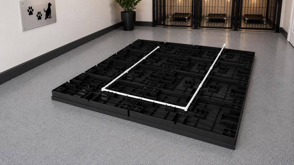 8' X 8' Quick N' Clean Modular Plastic Drain Deck
