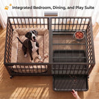 54" Heavy Duty Dog Crate, Indestructible Kennel for Giant Dogs