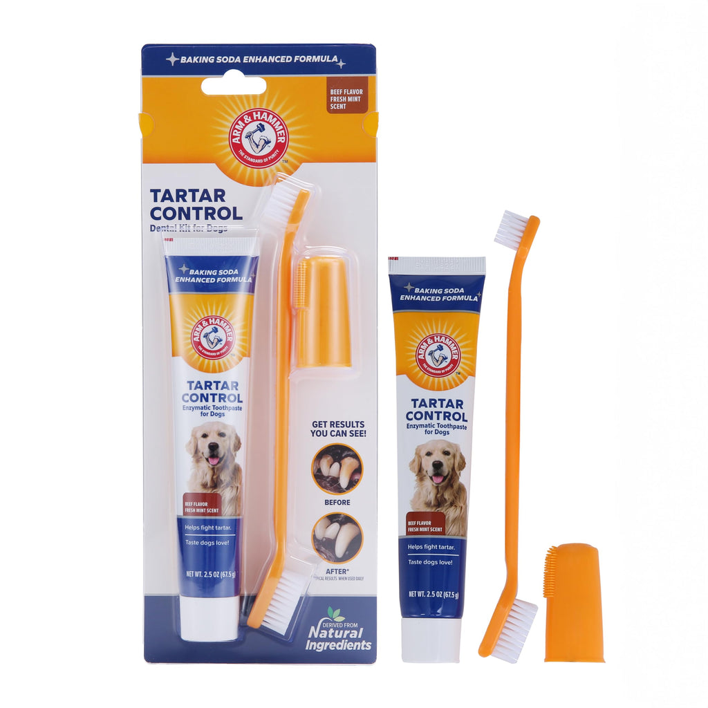 Arm & Hammer - Dog Toothpaste, Toothbrush Kit, Baking Soda, 48 Pack