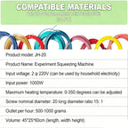 3D Printer Filament Maker Machine, Extruder for Home Lab, 0-350°C Temperature Range, Compatible with PE ABS TPU PET for Custom Printing
