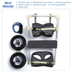 2 Tires Dog Wheelchair for Pet Mobility, Light Weight Dog Walk Support Leg Brace Adjustable, Large Medium Small Pets Wheel Chair for Hip Support(Size XXL)