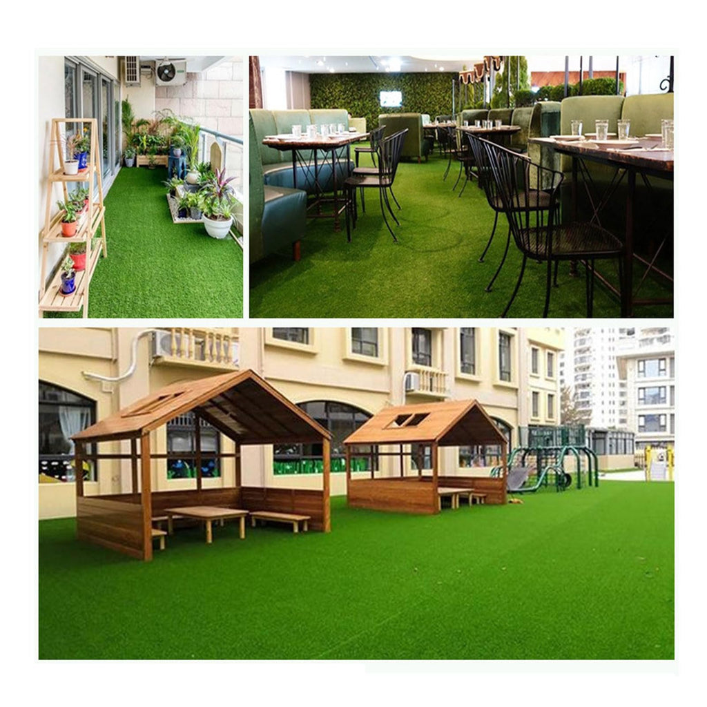 Artificial Grass Door Mat, Indoor/Outdoor Rug Green Turf Perfect for Multi-Purpose Home Entryway Scraper Doormat Dog Mats (3x9m/9.8x29.5ft)