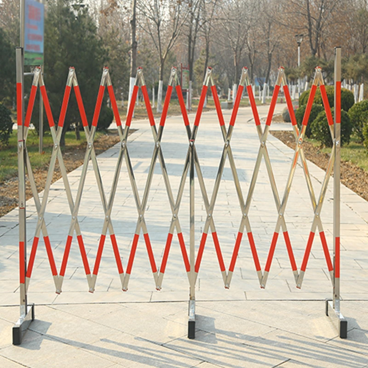 Adjustable Retractable Pet Safety Guardrail - Durable Stainless Steel Traffic Barrier for Garages, Schools, Shopping Malls, Outdoor Use - Secure Your Pets & Enhance Safety