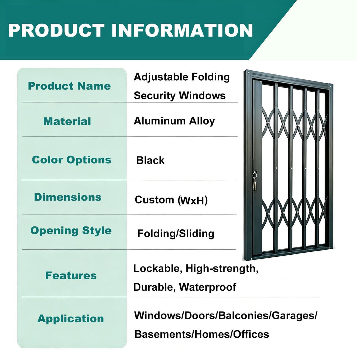 Anti Theft Heavy Duty Security Gate, Collapsible Retractable
