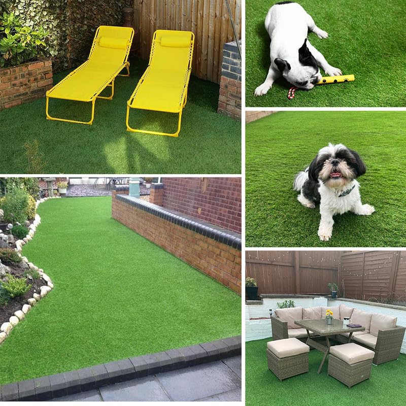 ALTRUISTIC Pet Artificial Grass Mat Customized Sizes,7 x 90 Feet Synthetic Fake Grass Astro Turf Indoor Outdoor Garden Lawn Landscape Faux Grass Rug with Drainage Holes,Puppy Pee Pad for Dogs