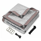 95% Aluminum Shade Cloth, 15'x33' Car/Dog Sun Reflective Aluminet tarp,Silver Reflective Sun Shade Net Cover with Grommets,Breathable,Sun/UV/Heat Blocking for Camping,RVs,with Accessories