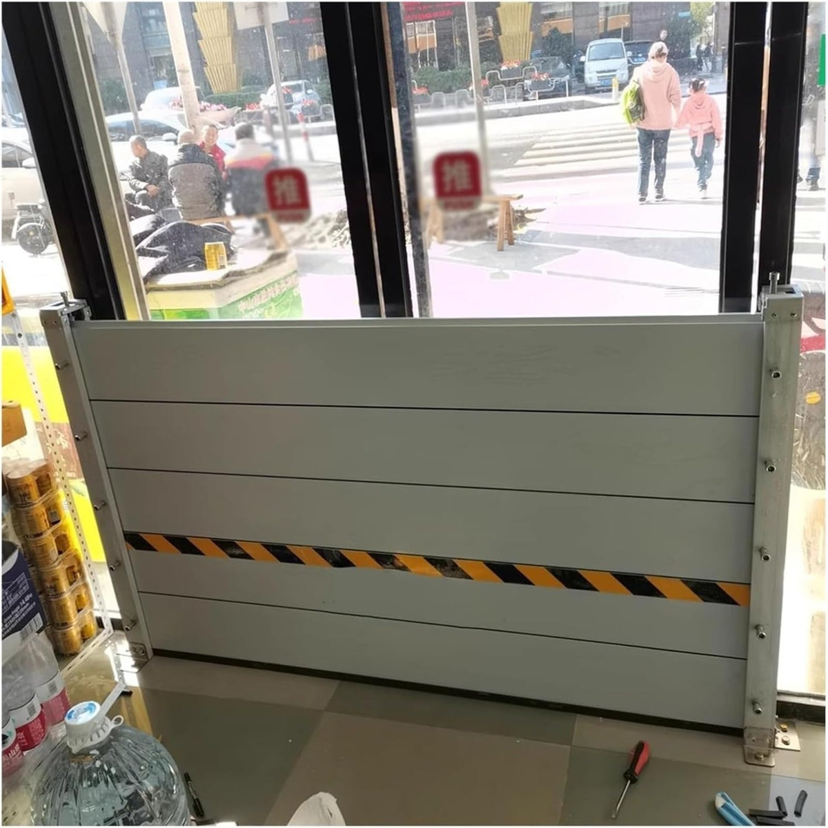 Aluminum Flood Barrier,Door Flood Gate,Waterproof Seal,Reusable,Quick Install,for Home,Garage,Shop,Flood Protection