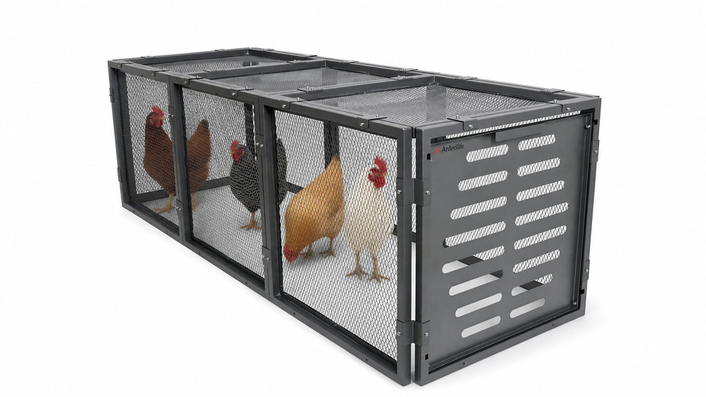 Anleolife Chicken Tunnel, Predator Proof Galvanized Modular Chicken Run