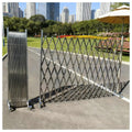 Adjustable Stainless Steel Expandable Gate with Wheels, Retractable Traffic Barrier for Driveway, Flexible Crowd Control Solution, Safe and Durable Barrier System