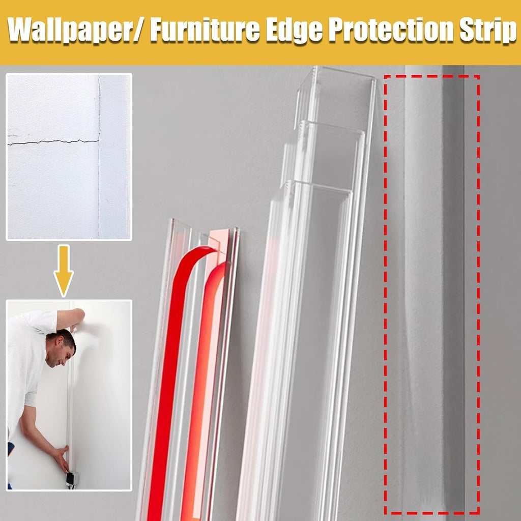8ft Self-Adhesive Wall Corner Protector, 90° Edge Molding Bumper