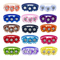 50/100pcs Dog Bow Tie Lots Flower Collar Diamod Accessories Small Dogs Cat Puppy Bowtie Bowties Pet Supplies