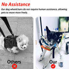 Adjustable Dog Wheelchair Cat Wheelchairs Cart, Full Support Dog Assisted Walking Device for Limbs Recover, Pet Mobility Aid Small Medium Large(Medium)