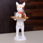 ADI_Crafts Cool Dog Showpiece with Plate for Home Décor Item | Kitchen,Bedroom,Office,Dinning Table Decorative Item -09