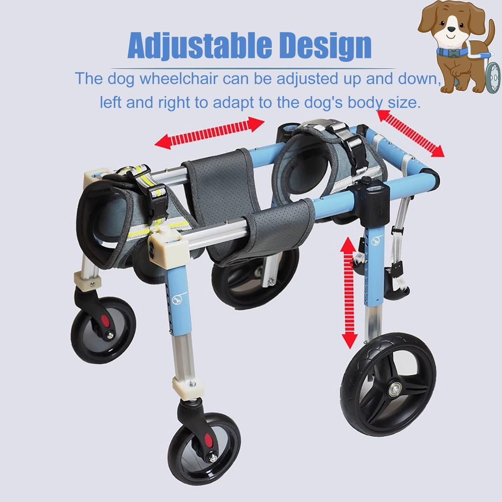 Adjustable Full Support Dog Wheelchair/Pets Cart, Dog Mobility Aids for Back Legs Pet Activity Structure, Disabled Leg Brace for Dogs Back Leg(XL)
