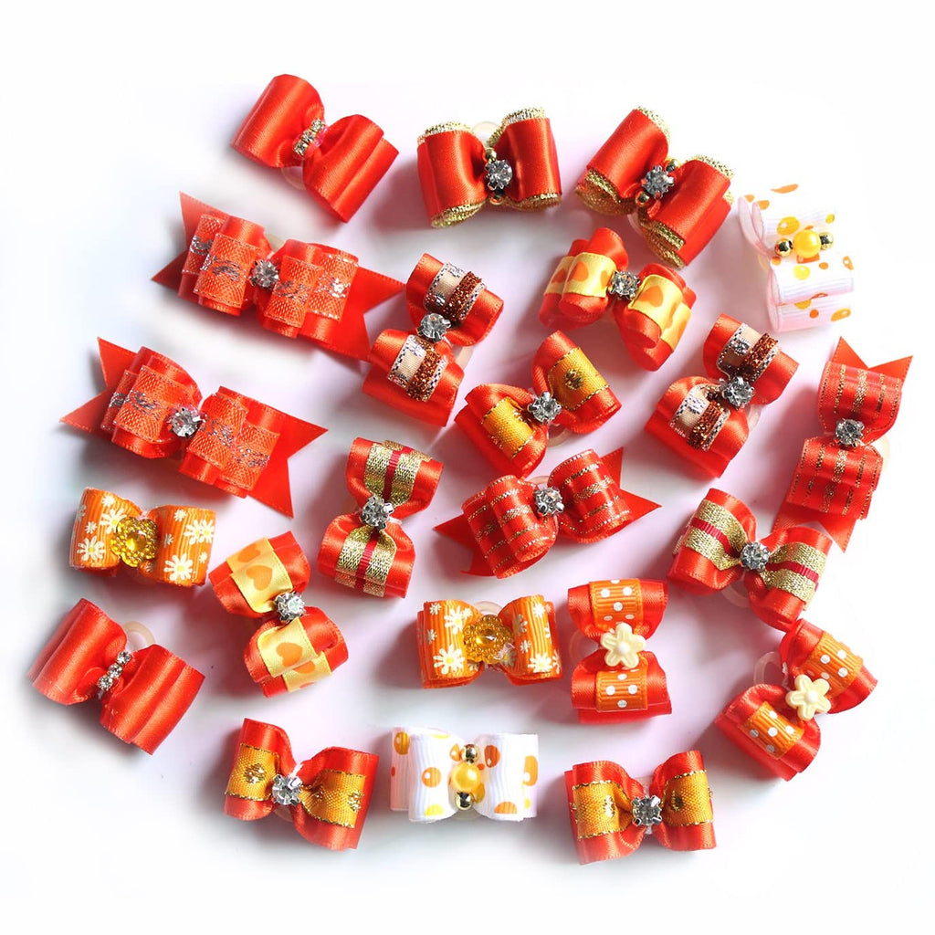 50 Fall Pet Supplies Dog Bandana Thanksgiving Bows Small Bowtie Neckties Collar Accessoreis Hair