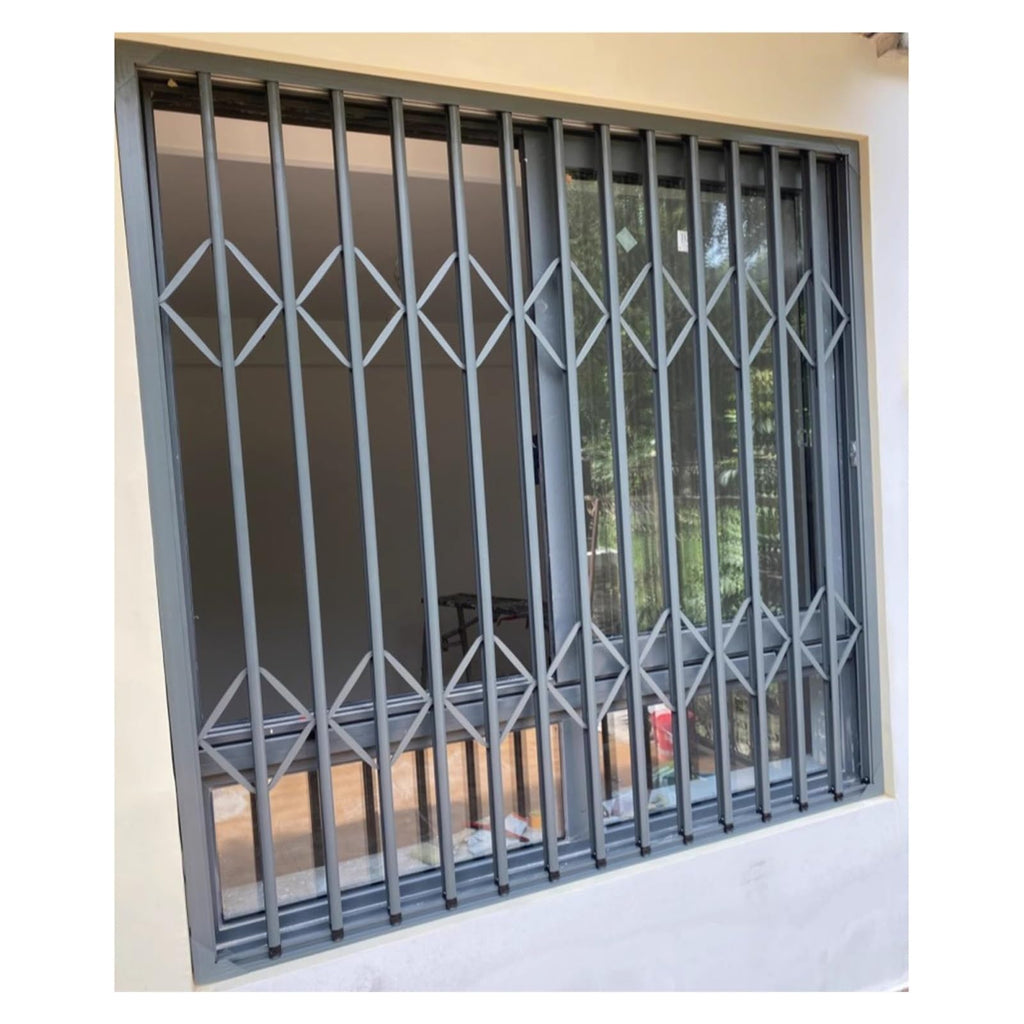 Aluminium Alloy Folding Window Bars for Security – Burglar-Resistant Design for Sliding Doors & Windows, Pet Protection for Cats & Dogs (W48xH71in/120x180cm)