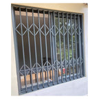 Aluminium Alloy Folding Window Bars for Security – Burglar-Resistant Design for Sliding Doors & Windows, Pet Protection for Cats & Dogs (W48xH71in/120x180cm)