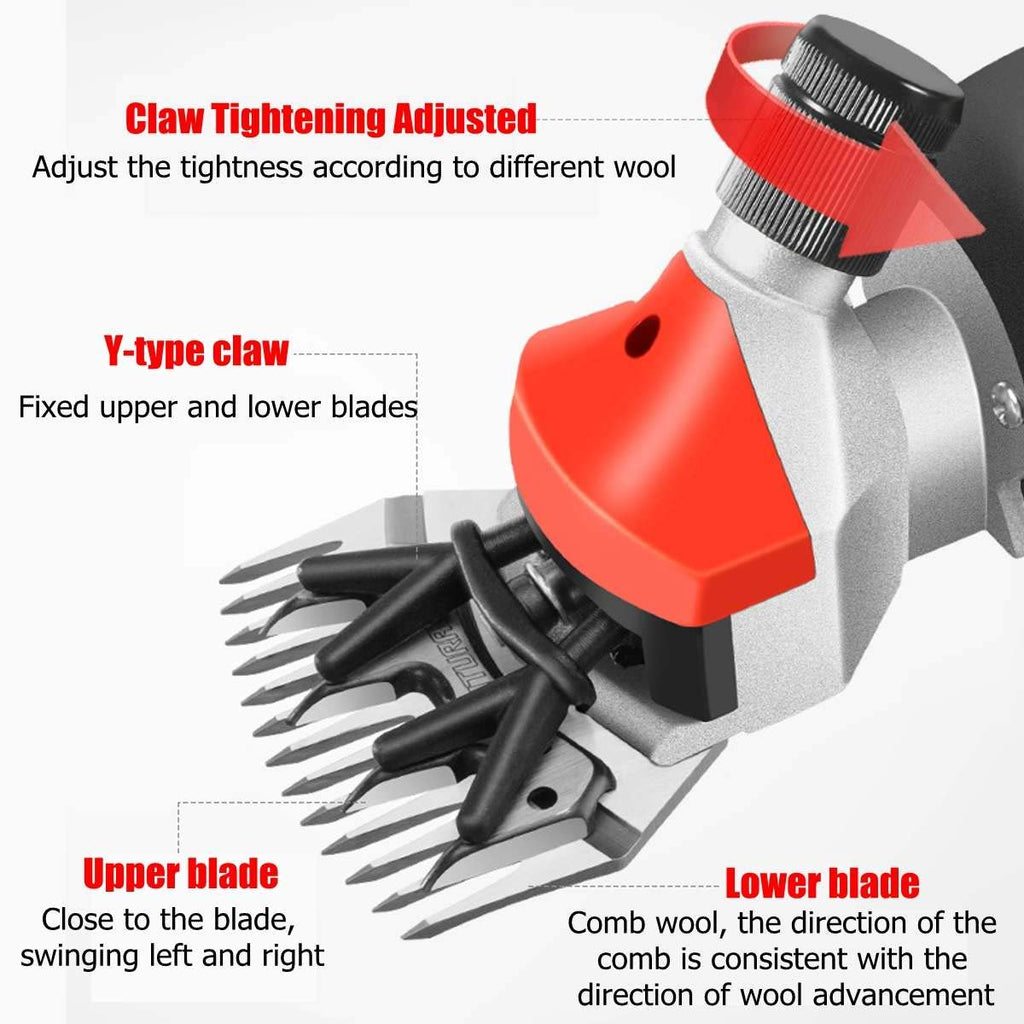 1000W Electric Sheep Pet Hair Clipper Shearing Kit,Shear Wool Cut Goat Pet Animal Shearing Supplies Farm Cut Machine