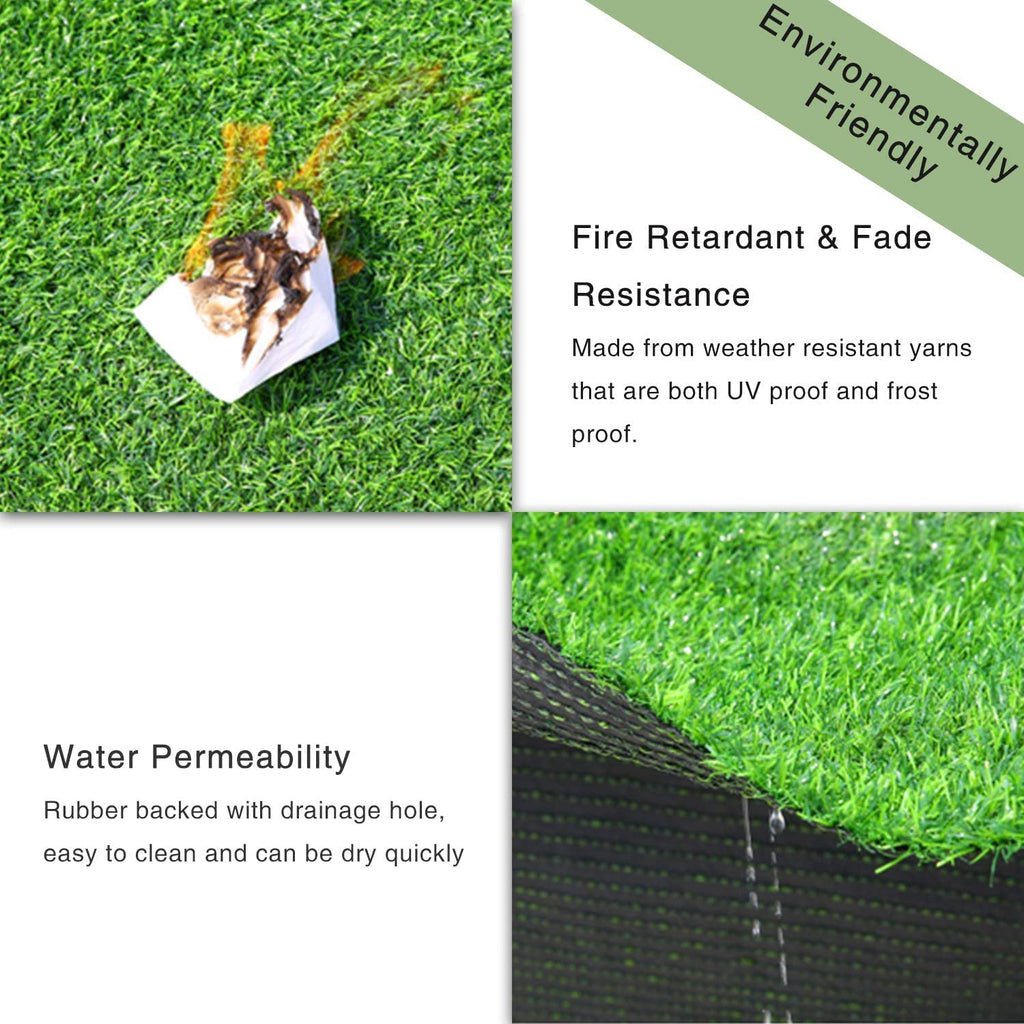 Artificial Grass for Dogs Indoor Outdoor Rug Carpet Customized Sizes Fake Grass for Pets, Realistic Artificial Turf Rug for Patio, Blade Height 1.38 Inch 6Feet X 48Feet