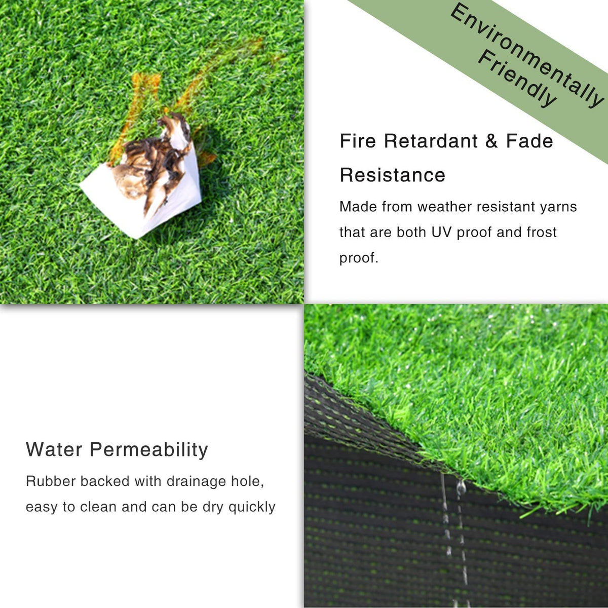 Artificial Grass for Dogs Indoor Outdoor Rug Carpet Customized Sizes Fake Grass for Pets, Realistic Artificial Turf Rug for Patio, Blade Height 1.38 Inch 6Feet X 48Feet