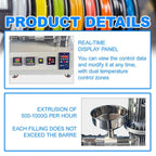 3D Printer Extruders,Desktop Plastic Recycled PET Filament Maker,Output Filament 500–1000g/H