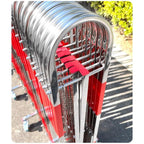 Adjustable Stainless Steel Expandable Safety Gate - Mobile Barrier for Parks, Garages & Hospitals - 1.3x4m Traffic Control Solution for Crowd Management