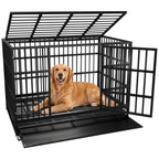 54" Heavy Duty Dog Crate, Indestructible Kennel for Giant Dogs