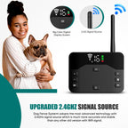 ABHY Wireless Dog Collar Fence System, Electric Fence for Dogs, Waterproof Perimeter Dog Collar Remote Training Collar with Wireless Adjustable Vibration & Shock，Suitable for Large and Medium Dogs