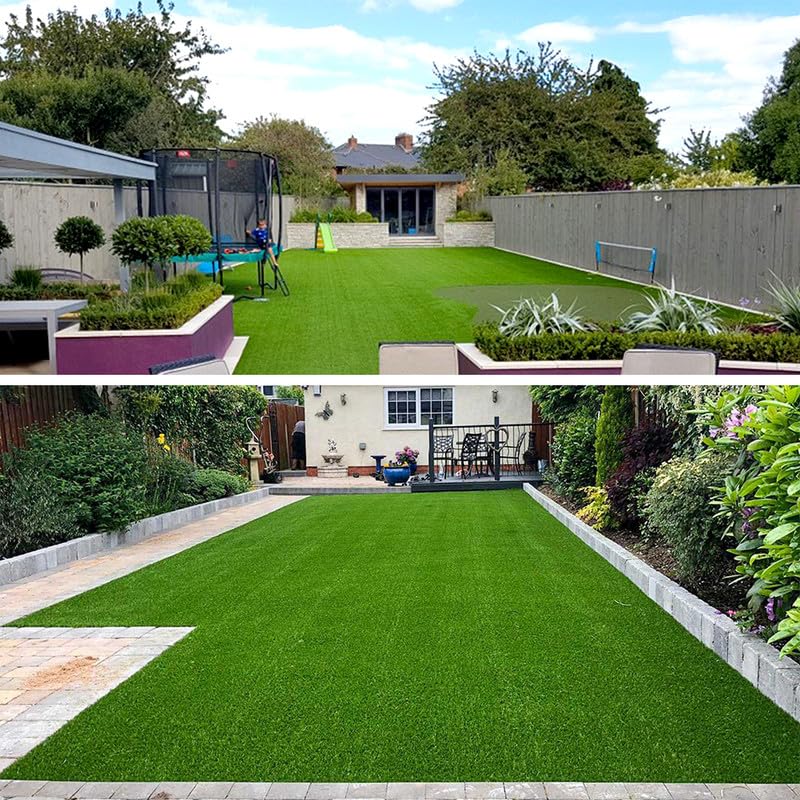 ALTRUISTIC High Density Artificial Grass Turf 5FTX68FT,PU Backing 38mm Pile Height Thick Realistic Synthetic Grass,4-Tone/Soft Indoor Outdoor Fake Faux Grass Rug Mat Lawn Garden Patio Landscape Dog
