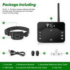 ABHY Wireless Dog Collar Fence System, Electric Fence for Dogs, Waterproof Perimeter Dog Collar Remote Training Collar with Wireless Adjustable Vibration & Shock，Suitable for Large and Medium Dogs