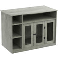 47-Inch Dog Crate Furniture with Storage for Medium and Large Dogs, Gray
