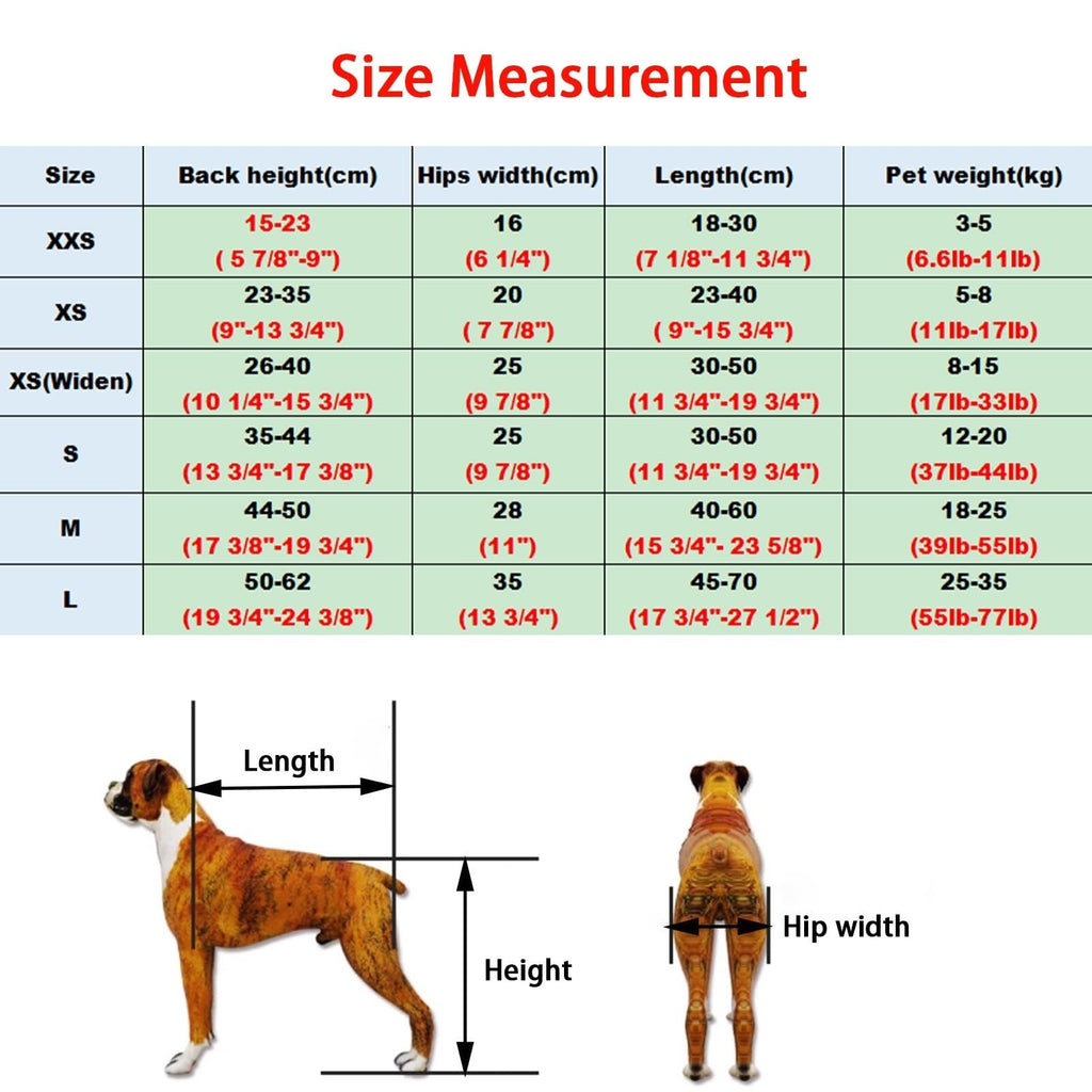 Adjustable Dog Wheelchair Cat Wheelchairs Cart, Full Support Dog Assisted Walking Device for Limbs Recover, Pet Mobility Aid Small Medium Large(Medium)