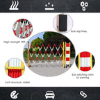 Adjustable 13ft Retractable Metal Barrier with Wheels - Portable Traffic Control Safety Gate for Events, Outdoor Use & Crowd Management Solutions