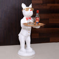 ADI_Crafts Cool Dog Showpiece with Plate for Home Décor Item | Kitchen,Bedroom,Office,Dinning Table Decorative Item -09