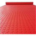 1/8 Inch Thick Large Outdoor Waterproof Rubber Mat with Diamond Plate Design for Home Gym, Dog Crate, Patio, Garage, Balcony