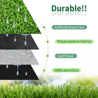 Artificial Grass Rug Indoor Outdoor, 13ft x 25ft (325 Square FT) Realistic Thick Synthetic Fake Grass Mat for Dogs, Garden Lawn Landscape Patio Grass