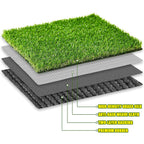 Artificial Grass Synthetic Thick Fake Grass Rug 8 FT x 47 FT, FREADEM Dog Artificial Turf Grass Mat with Drainage, for Outdoor Lawn, Garden, Patio, Landscape, Balcony, Pet Mat, 1.38" Pile Height