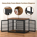 38" Heavy Duty Dog Crate Furniture for Large and Medium Dogs