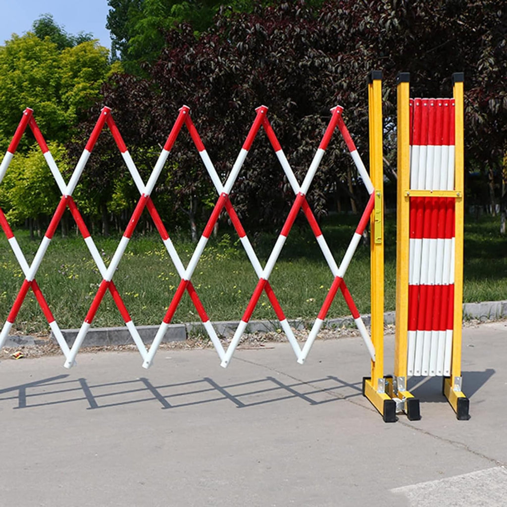 Adjustable 13ft Retractable Metal Barrier with Wheels - Portable Traffic Control Safety Gate for Events, Outdoor Use & Crowd Management Solutions